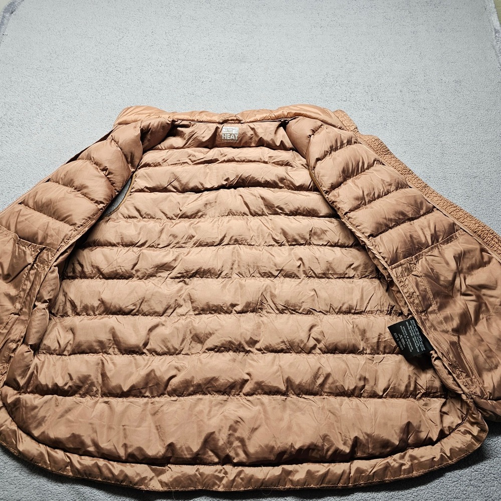 NWT 32 Degrees Heat Puffer Vest Women Size L Brown Lightweight Quilted Full Zip - Picture 6 of 12